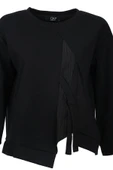 Kırışık Kumaş Detaylı Sweat On - 1