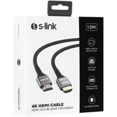 S-Link SLX-HD4K015 1.5m 19+1 Metal v2.0 4K Hdmi kablo - 2