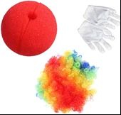 Eğlenceli Parti Rengarenk Palyaço Seti 3 Parça - 1