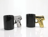 Porselen Silahlı Kupa Bardak Model 4 - 1