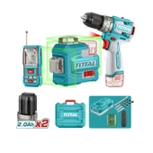 Total TOSLI250101E Avantaj 3'lü Set Darbeli Matkap 16V Kablosuz 3D Lazer 100 Metre Hizalama Ölçme thumbnail 1