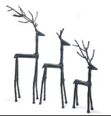 Metal 3'lü Geyik Seti - 1