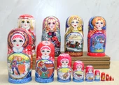 10'lu Ahşap Matruşka Seti - 1