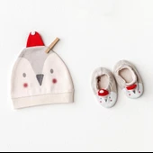 Andywawa AC25348 Penguin Bebek Şapka Takım Ekru - 1