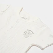 Bibaby Biorganic Koala Jungle Kısa Kol Bebek Body 56972 Gri - 3