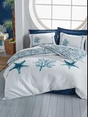 Cotton Box Maritime Ranforce Complete Set Tek Kişilik Star Lacivert - 1