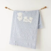 Andywawa AC26341 Triko Battaniye 85x100 Blue Melange - 1