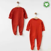 Eslenza Baby Organik 2'li Tulum 0048 Kiremit - 1