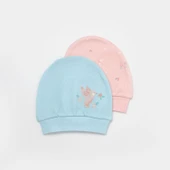 Bibaby Biorganic Always Happy 2'Li Bebek Şapka 72229 Gül Kurusu Mint - 1