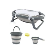 BabyJem Katlanır Banyo 5'Li Küvet Seti 596 Antrasit - 1