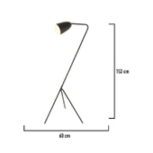 Apliqa Yaman Siyah Retro Başlıklı Modern Dekoratif Köşe Lambader thumbnail 4