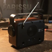 RT-734 Gerçek Eskitme Görünümlü Şömine Efektli Nostaljik Radyo | Güneş Enerjili, Bluetooth'lu, Fenerli - 4