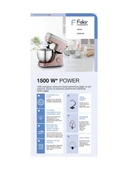 Fakir Arya Rosie 1500 W 5 lt Hamur Yoğurma Makinesi Cream Bej - 2