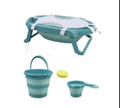 BabyJem Katlanır Banyo 5'Li Küvet Seti 596 Turkuaz - 1