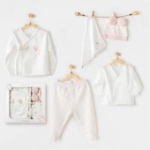 Andywawa AC25550 Newborn Set Pınk Baloons 5'Li Hastane Çıkışı Ekru - 1
