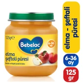 Bebelac Elma Şeftali Püresi Kavanoz Maması 125 Gr - 1
