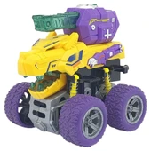 Sürtmeli Dinazor Araçlar - Sesli ve Işıklı - D500-19 - Sarı - 1