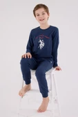 U.S. Polo Assn Uzun Kol Pijama Takım US2233-4 Koyu İndigo - 1