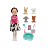 Pet Shop - Bebekli Köpek Bakım Seti - 7722-3 - Esmer - 2