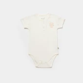 Bibaby Biorganic Koala Jungle Kısa Kol Bebek Body 56972 Pembe - 1