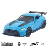 Çek Bırak Metal Küçük Arabalar 8 cm - 6411A - Mavi - 1