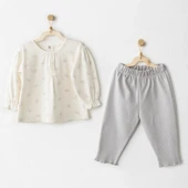 Andywawa AC26253 Baby Bow Bliss 2'li Takım Ekru - 1