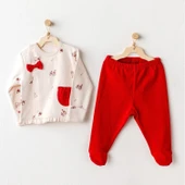 Andywawa AC25345 Penguin 2'Li Bebe Zıbın Takım Ekru - 1