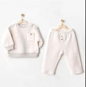 Andywawa AC25158 Soft 2'Li Bebe Takım Ekru - 1