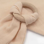 BabyJem Ahşap Diş Kaşıyıcılı Bürümcük Müslin Önlük 736 Somon - 4