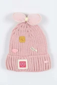 Kitti Çocuk Kız Kulaklı Bere (4-8 Yaş) K24130-02 Soft Pembe - 1