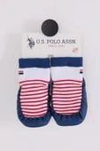U.S. Polo Assn Çarık Çorap USB2600 Beyaz-Lacivert - 1