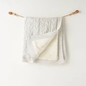 Andywawa AC26340 Triko Battaniye Grey Melange - 1