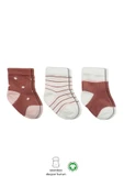 Bistyle 3'Lü Penye Kız Soket Çorap BS10112 Pudra thumbnail 1