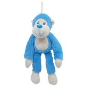 Peluş Maymun 40 cm - Yumuşak Peluş - G5501 - Mavi - 2