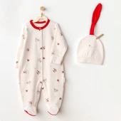 Andywawa AC25346 Penguin Bebek Tulum Takım Ekru - 1