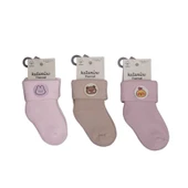 Katamino Nesrin Aksesuarlı Kız Bebek Havlu Soket Çorap K45902 Asorti - 1