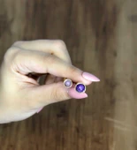 Ametist Pembe Kuvars Doğal Taş Ayarlanabilir Kadın Yüzük Aşk Ve Enerji Taşı euy15pa thumbnail 3