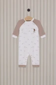 U.S.Polo Erkek Bebek Uzun Kol Patiksiz Tulum USB2020 Krem - 1