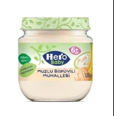 Hero Baby Muzlu Bisküvili Muhallebi Kavanoz Mama 120 Gr - 1