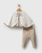 Tongs Baby Trikolu Çiçek Pançolu 3'lü Takım 8024 Ekru - 1