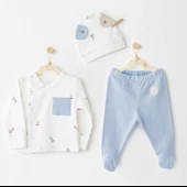 Andywawa AC26073 Hat Set Rainbow 3'lü Zıbın Takım Blue - 1