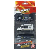 3'lü İş Makinaları Road Seti - Die Cast - DS044 - Polis - 4