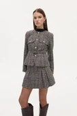 Quzu Kemer Detaylı Tüvit Kadın Ceket thumbnail 3