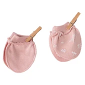 Andywawa AC23070 Floral 100% Organic Cotton Prematüre Eldiven Pink - 1