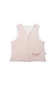 Bistyle Grow İn Love Çift Taraflı Bebe Yelek 18102 Pembe Ekru - 1