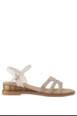 Stato Kadın Beyaz Taşlı Sandalet thumbnail 5