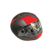 JK20 Çene Açılır Güneş Vizörlü Motosiklet Kaskı Kırmızı XL Beden Baş Çevresi: 61-62CM thumbnail 9