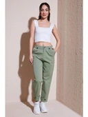 FASHION FRIENDS KADIN PAÇASI DÜĞME DETAYLI PANTOLON 25Y0312K1 - 6