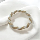 Pofuduk El İşçiliği Kristal Kadın Bileklik Sarmal BLKS2 thumbnail 1