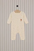U.S.Polo Kız Bebek Uzun Kol Patiksiz Tulum USB2111 Krem - 1